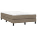Pat box spring cu saltea, gri taupe, 120x200 cm, textil - WALTI WALTI
