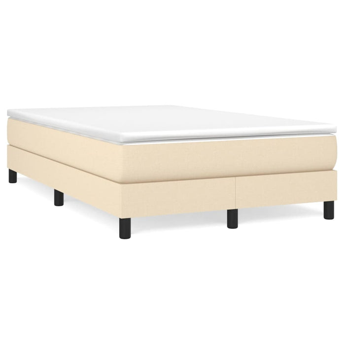 Pat box spring cu saltea, crem, 120x200 cm, textil - WALTI WALTI