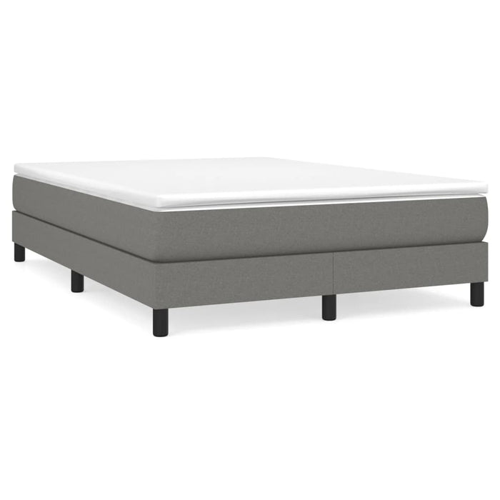 Pat box spring cu saltea, gri închis, 140x190 cm, textil - WALTI WALTI