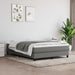 Pat box spring cu saltea, gri închis, 140x190 cm, textil - WALTI WALTI