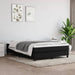 Pat box spring cu saltea, negru, 140x190 cm, textil - WALTI WALTI