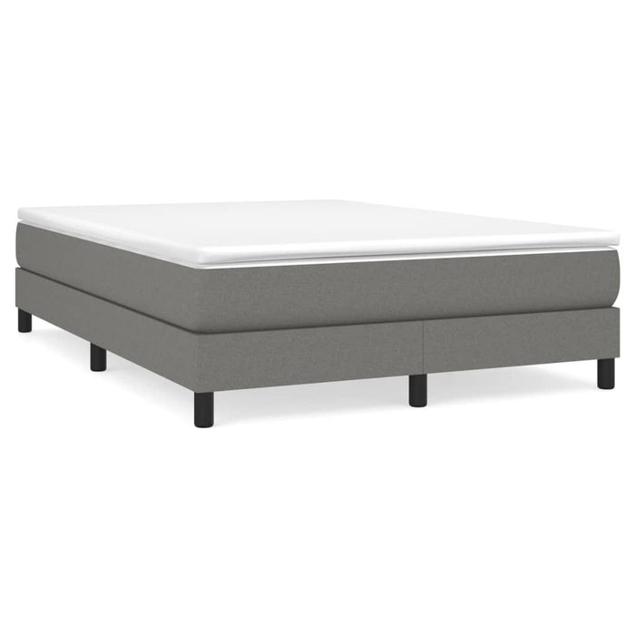 Pat box spring cu saltea, gri închis, 140x200 cm, textil - WALTI WALTI