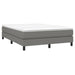 Pat box spring cu saltea, gri închis, 140x200 cm, textil - WALTI WALTI