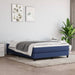 Pat continental cu saltea, albastru, 140x200cm, material textil - WALTI WALTI