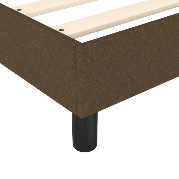Pat box spring cu saltea, maro închis, 160x200 cm, textil - WALTI WALTI