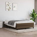 Pat box spring cu saltea, maro închis, 160x200 cm, textil - WALTI WALTI