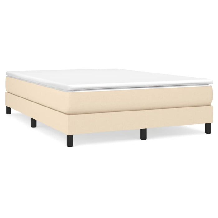 Pat box spring cu saltea, crem, 160x200 cm, material textil - WALTI WALTI