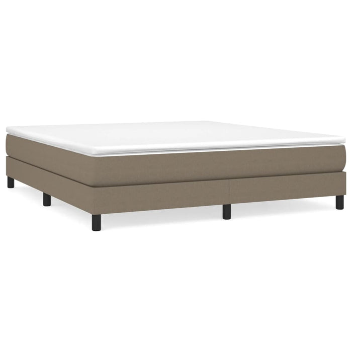 Pat continental cu saltea, gri taupe, 180x200 cm, textil - WALTI WALTI