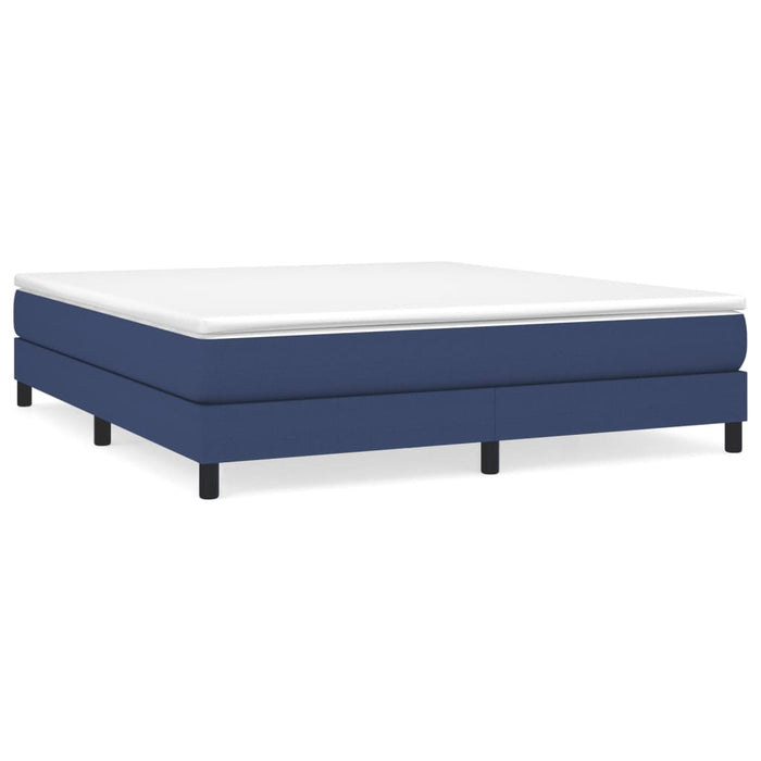Pat box spring cu saltea, albastru, 180x200 cm, material textil - WALTI WALTI