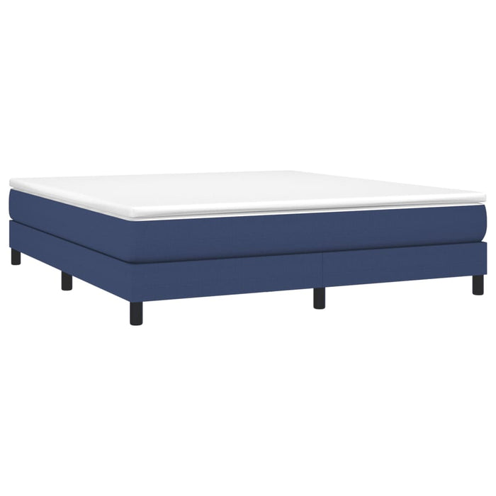 Pat box spring cu saltea, albastru, 180x200 cm, material textil - WALTI WALTI
