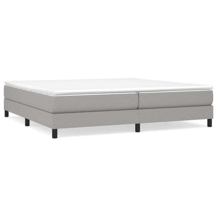 Pat box spring cu saltea, gri deschis, 200x200 cm, textil - WALTI WALTI