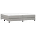 Pat box spring cu saltea, gri deschis, 200x200 cm, textil - WALTI WALTI