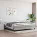 Pat box spring cu saltea, gri deschis, 200x200 cm, textil - WALTI WALTI