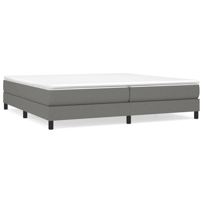 Pat box spring cu saltea, gri închis, 200x200 cm, textil - WALTI WALTI