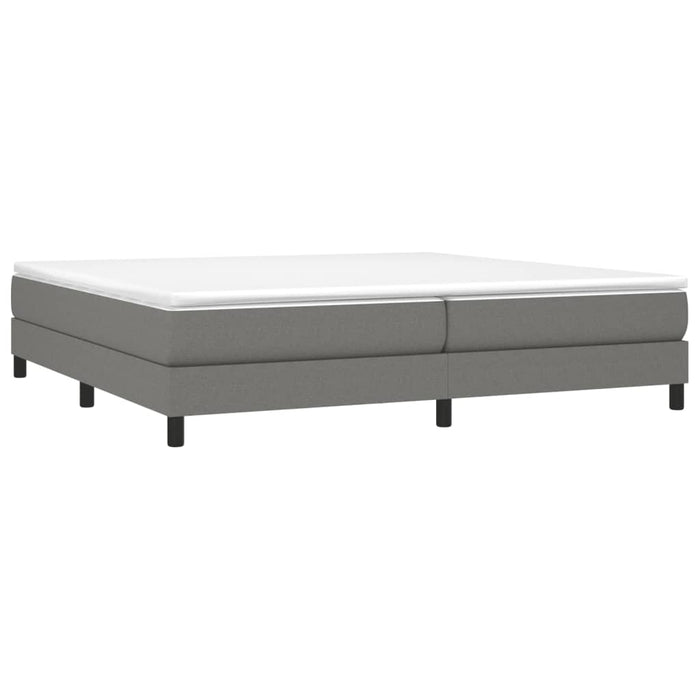 Pat box spring cu saltea, gri închis, 200x200 cm, textil - WALTI WALTI