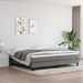Pat box spring cu saltea, gri închis, 200x200 cm, textil - WALTI WALTI