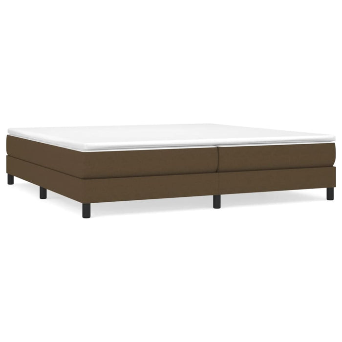 Pat box spring cu saltea, maro închis, 200x200 cm, textil - WALTI WALTI