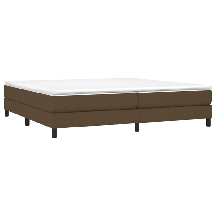 Pat box spring cu saltea, maro închis, 200x200 cm, textil - WALTI WALTI
