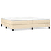 Pat box spring cu saltea, crem, 200x200 cm, textil - WALTI WALTI