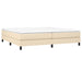 Pat box spring cu saltea, crem, 200x200 cm, textil - WALTI WALTI