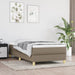 Pat box spring cu saltea, gri taupe, 80x200 cm, textil - WALTI WALTI