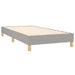 Pat box spring cu saltea, gri deschis, 90x190 cm, textil - WALTI WALTI