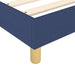 Pat box spring cu saltea, albastru, 100x200 cm, textil - WALTI WALTI