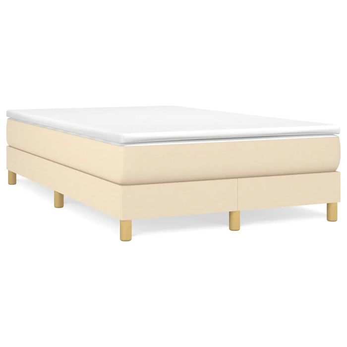 Pat box spring cu saltea, crem, 120x200 cm, textil - WALTI WALTI