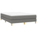 Pat box spring cu saltea, gri închis, 140x190 cm, textil - WALTI WALTI