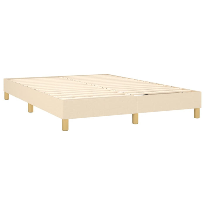 Pat box spring cu saltea, crem, 140x200 cm, textil - WALTI WALTI