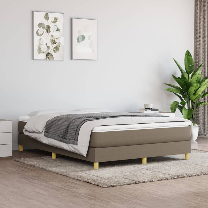 Pat continental cu saltea gri taupe 140x200 cm material textil - WALTI WALTI