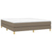 Pat box spring cu saltea, gri taupe, 160x200 cm material textil - WALTI WALTI