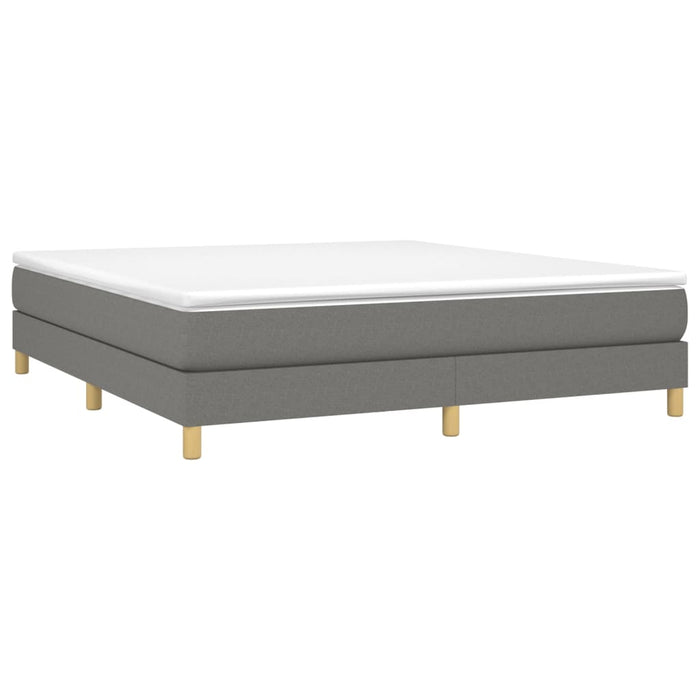 Pat box spring cu saltea, gri închis, 180x200 cm, textil - WALTI WALTI