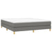 Pat box spring cu saltea, gri închis, 180x200 cm, textil - WALTI WALTI