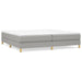 Pat box spring cu saltea, gri deschis, 200x200 cm, textil - WALTI WALTI