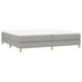 Pat box spring cu saltea, gri deschis, 200x200 cm, textil - WALTI WALTI
