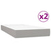 Pat box spring cu saltea, gri deschis, 200x200 cm, textil - WALTI WALTI