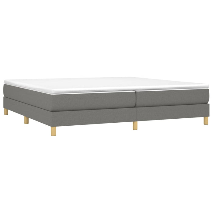 Pat box spring cu saltea, gri închis, 200x200 cm, textil - WALTI WALTI
