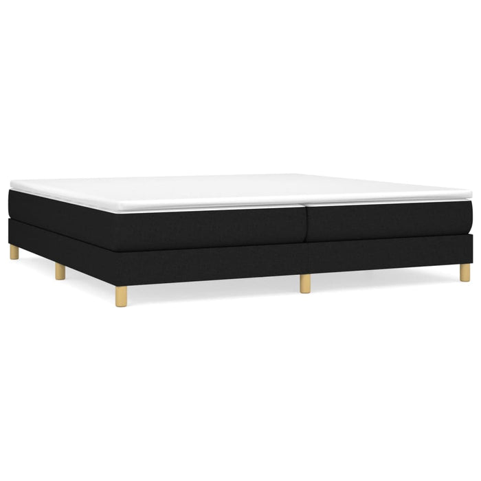 Pat box spring cu saltea, negru, 200x200 cm, textil - WALTI WALTI