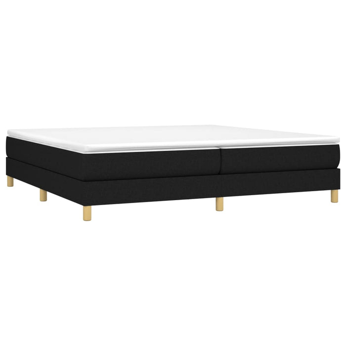 Pat box spring cu saltea, negru, 200x200 cm, textil - WALTI WALTI