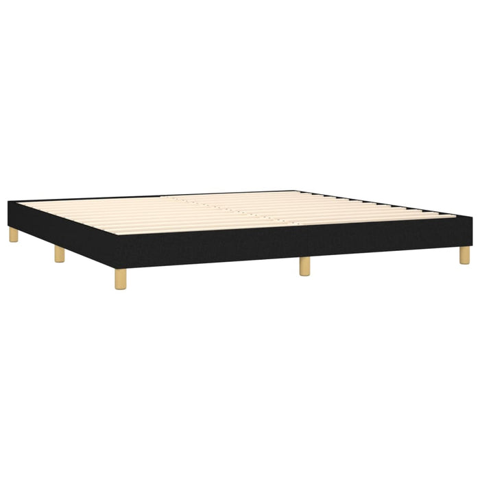 Pat box spring cu saltea, negru, 200x200 cm, textil - WALTI WALTI
