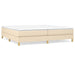 Pat box spring cu saltea, crem, 200x200 cm, textil - WALTI WALTI