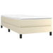 Pat box spring cu saltea, crem, 90x190 cm, piele ecologică - WALTI WALTI
