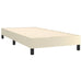 Pat box spring cu saltea, crem, 90x200 cm, piele ecologică - WALTI WALTI