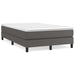 Pat box spring cu saltea, gri, 120x200 cm, piele ecologică - WALTI WALTI