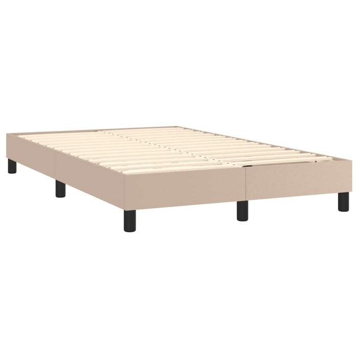 Pat box spring cu saltea, cappuccino, 120x200cm piele ecologică - WALTI WALTI