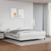 Pat box spring cu saltea, alb, 180x200 cm, piele ecologică - WALTI WALTI
