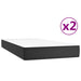 Pat box spring cu saltea, negru, 200x200 cm, piele ecologică - WALTI WALTI