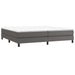 Pat box spring cu saltea, gri, 200x200 cm, piele ecologică - WALTI WALTI