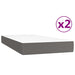 Pat box spring cu saltea, gri, 200x200 cm, piele ecologică - WALTI WALTI